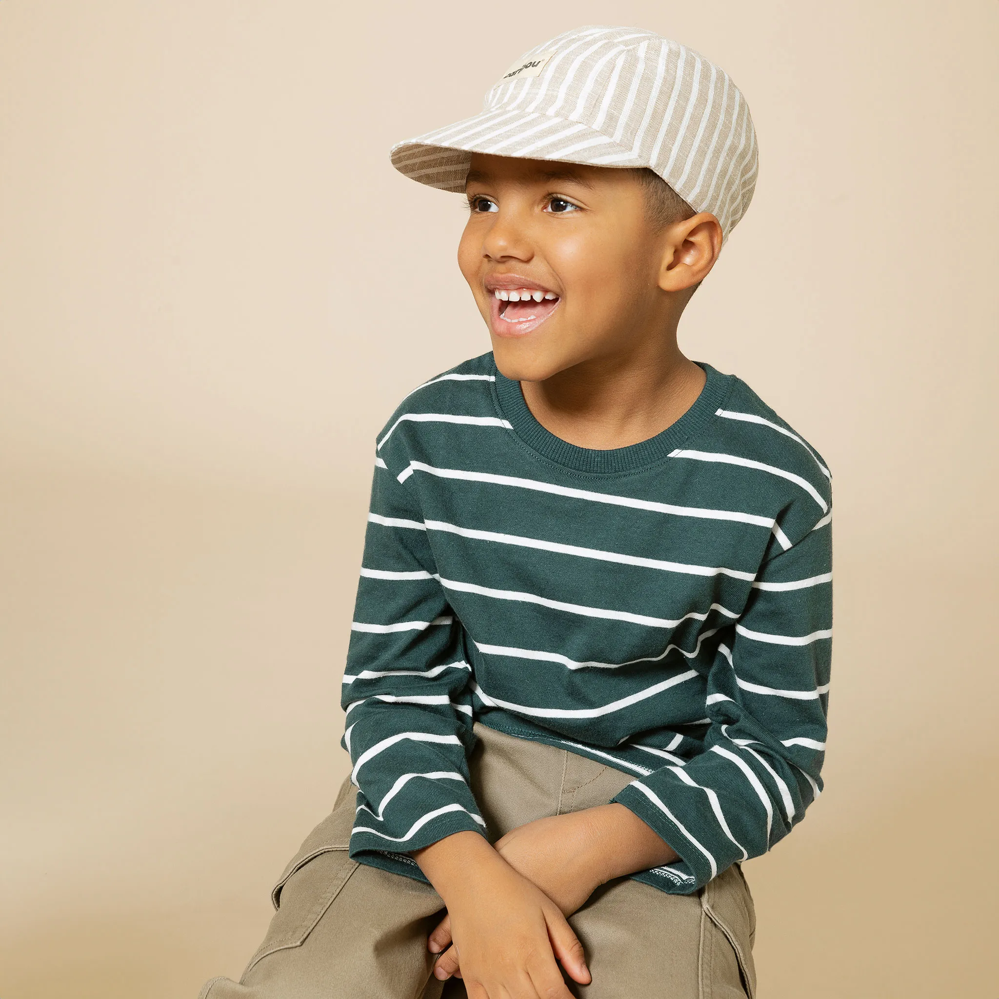 Caribou Casquette Rayée Naturel 2-12ans