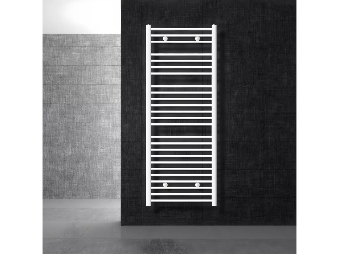 Radiateur de salle de bain Sahara Raccord latéral sèche-serviettes Blanc 60x150cm
