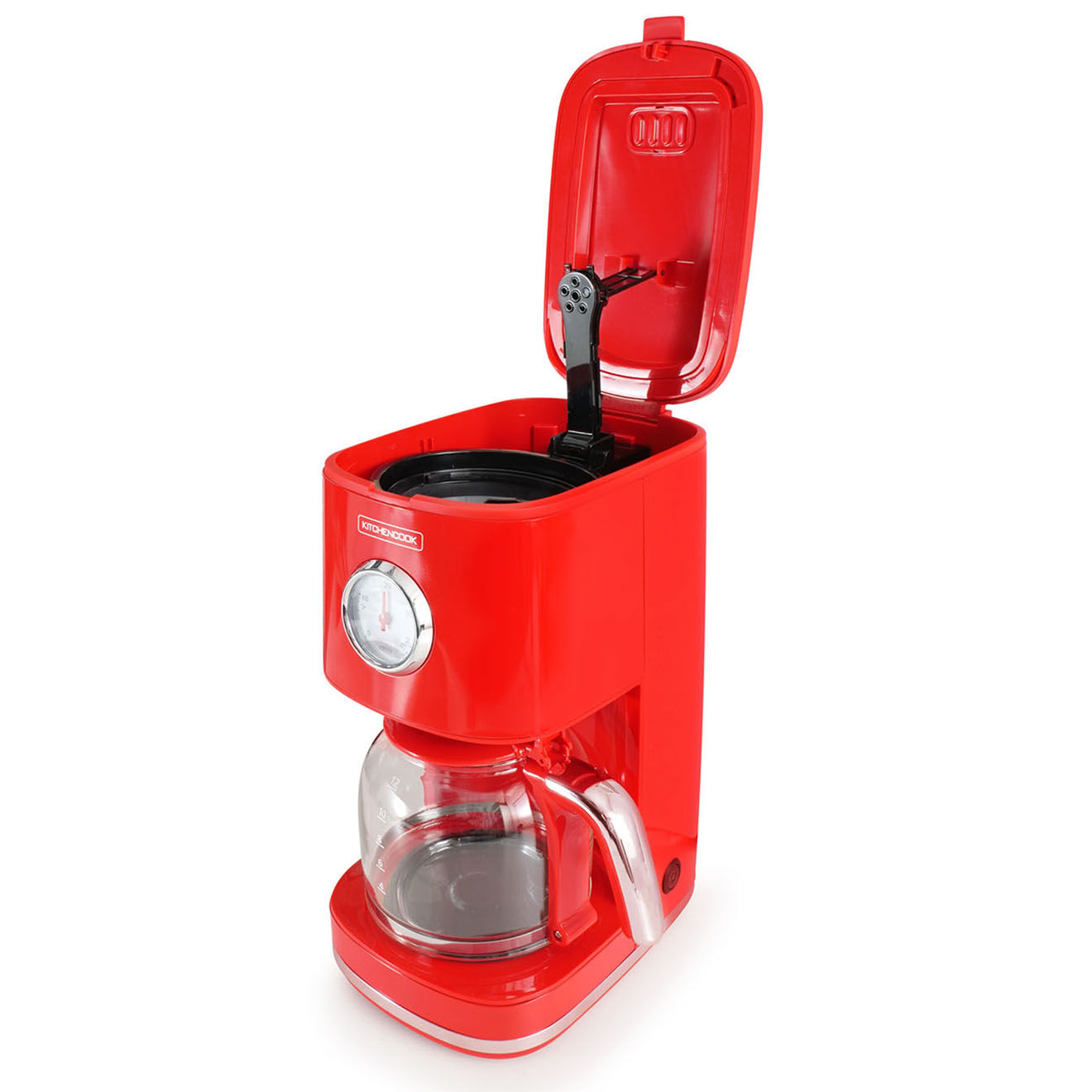 Kitchencook Cafetière Style rétro rouge - 45.2x31.2x39.6 cm