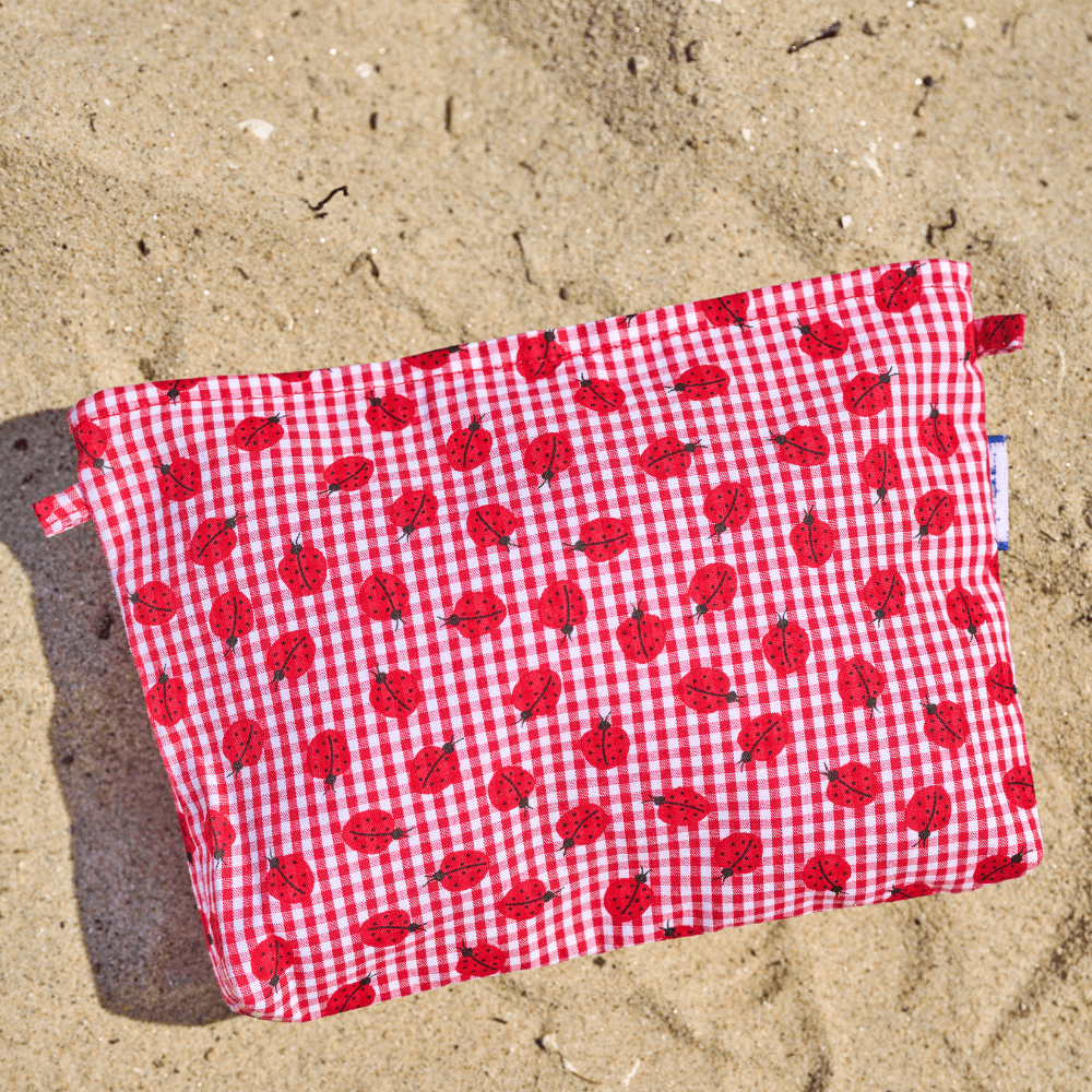 Pochette Tissu Vichy Coccinelle