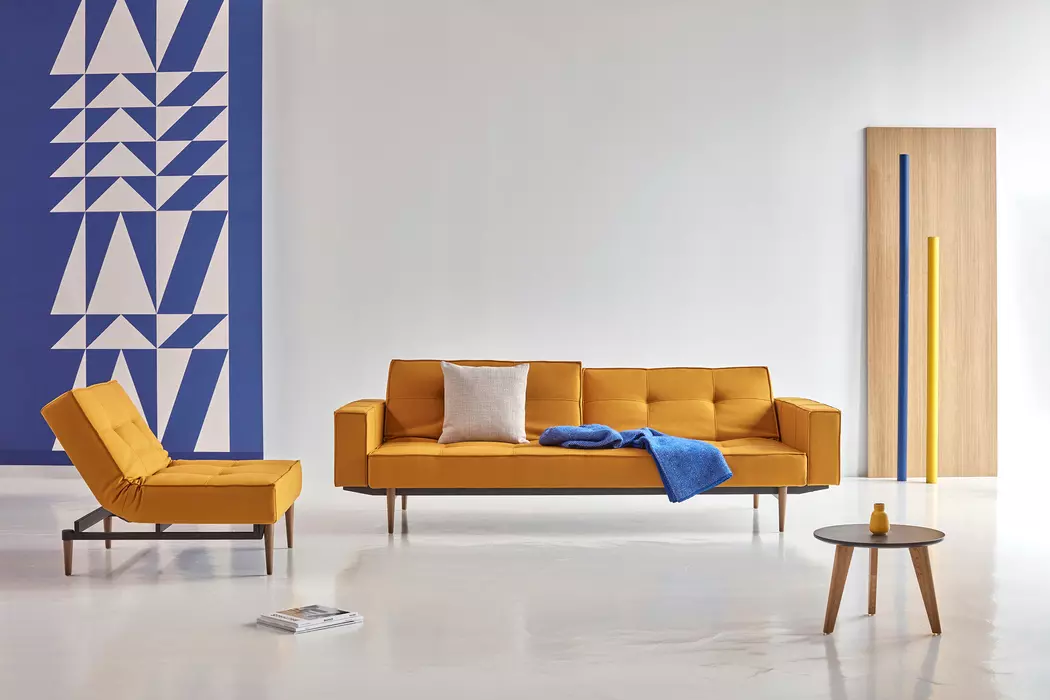 Schlafsofa mit Armlehnen Splitback Styletto dunkel