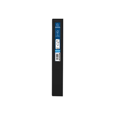 Exacompta Kreacover - Classeur à anneaux personnalisable - Dos 47 mm - A4 Maxi - pour 200 feuilles - noir - 3 pochettes extérieures