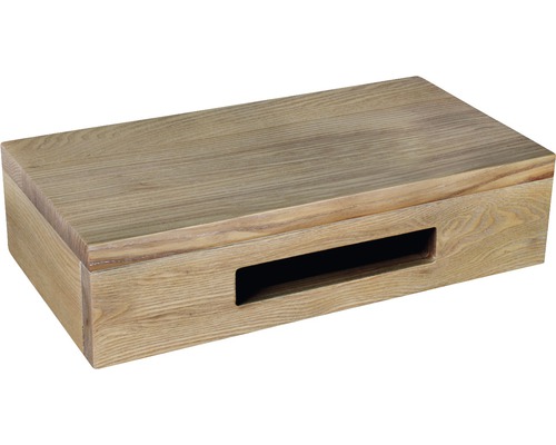 Wastafelblad, verschil 400 x 250 mm, donker eiken