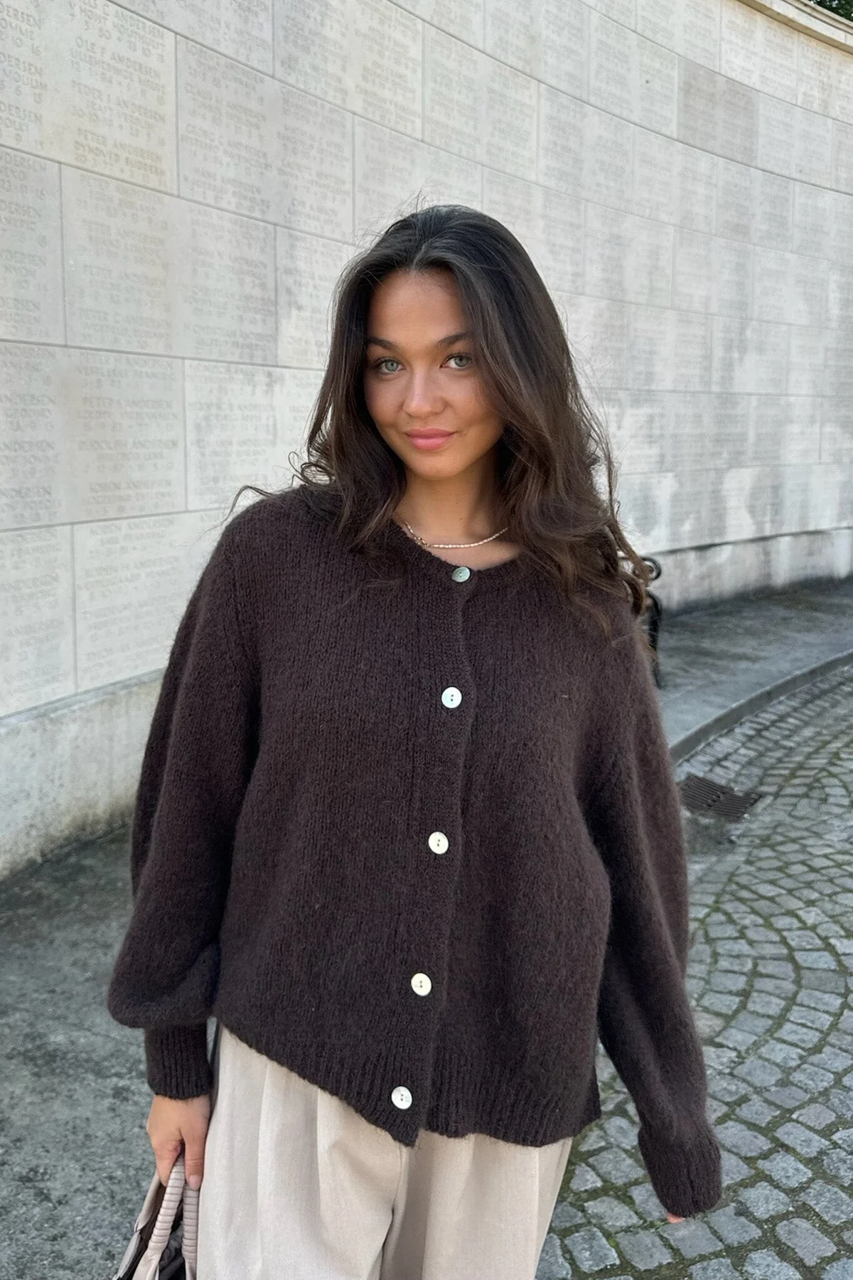 BYIC Idaic Cardigan dbrown dark brown