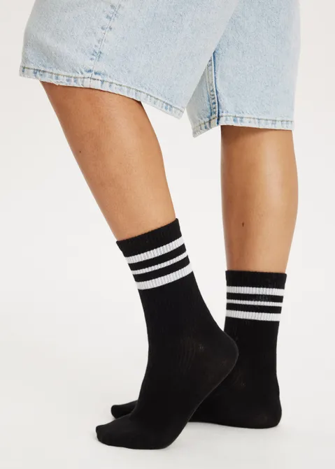 Sporty sokken zwart (ZWART)