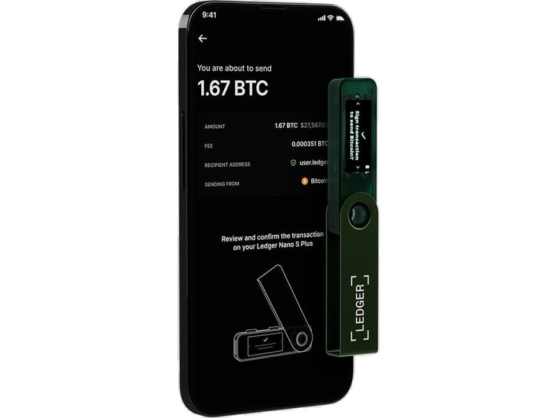 Ledger Nano S Plus Emerald Green Crypto-Hardware-Wallet zum Kaufen, Verwalten und Vermehren digitaler Vermögenswerte