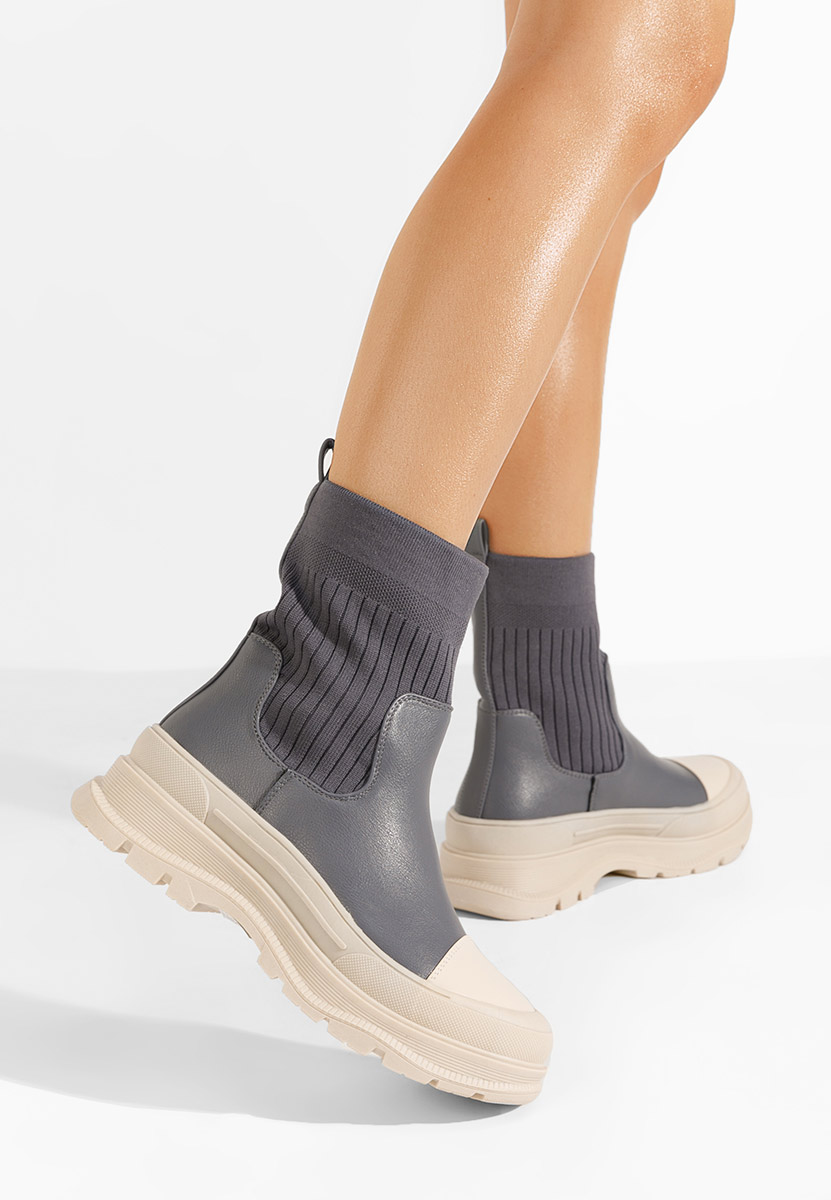 Baskets chaussette gris Avalini