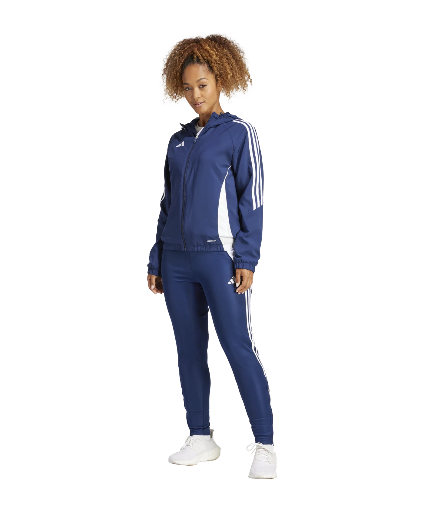 adidas Tiro 24 Windbreaker Damen Blau Weiss