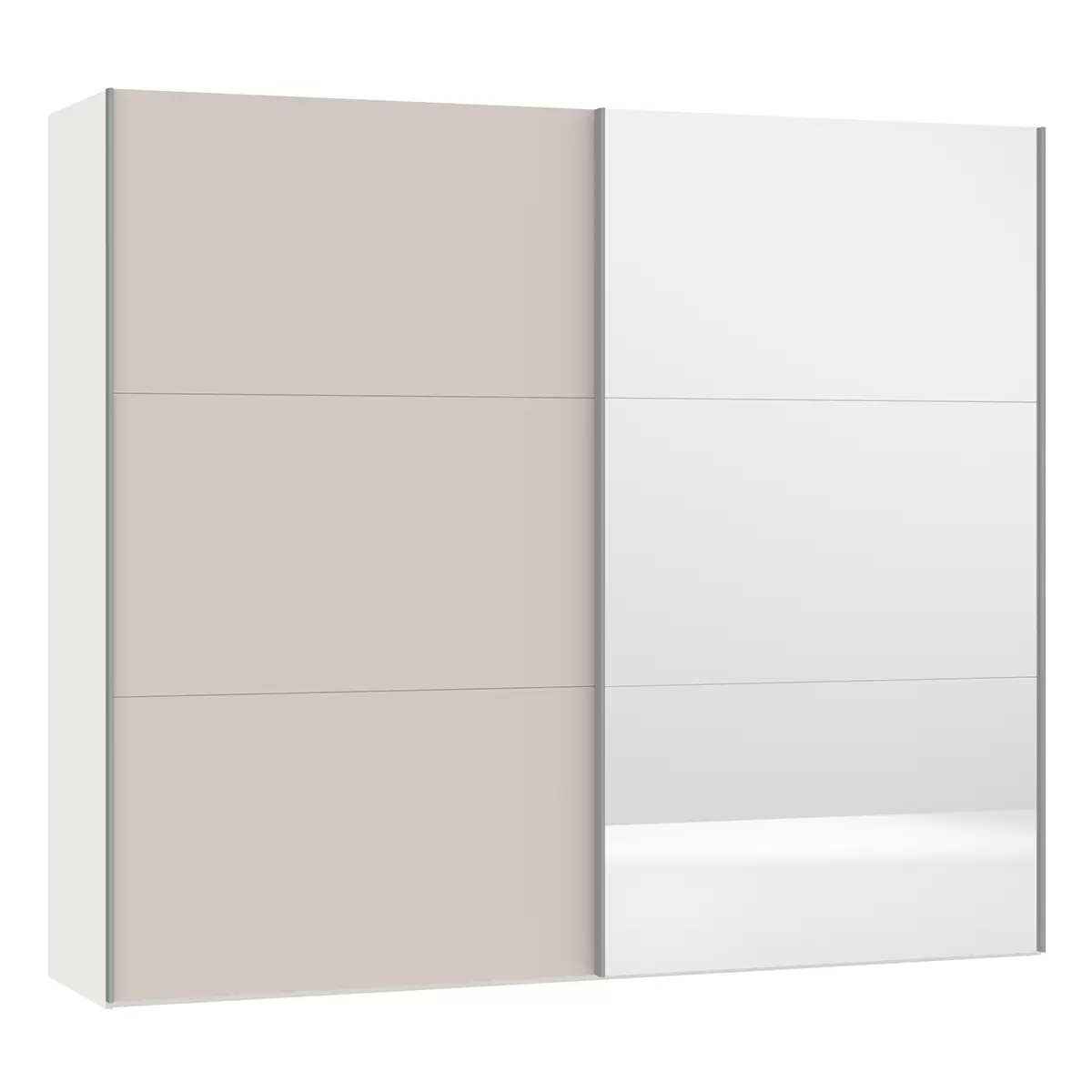 Schwebetürenschrank 2-trg. Montreux creme,rosa