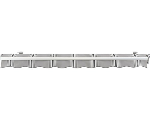 SOLUNA knikarmscherm Concept 3x2 doekdesign A131 frame zilver E6EV1 geanodiseerd aandrijving rechts incl. slinger