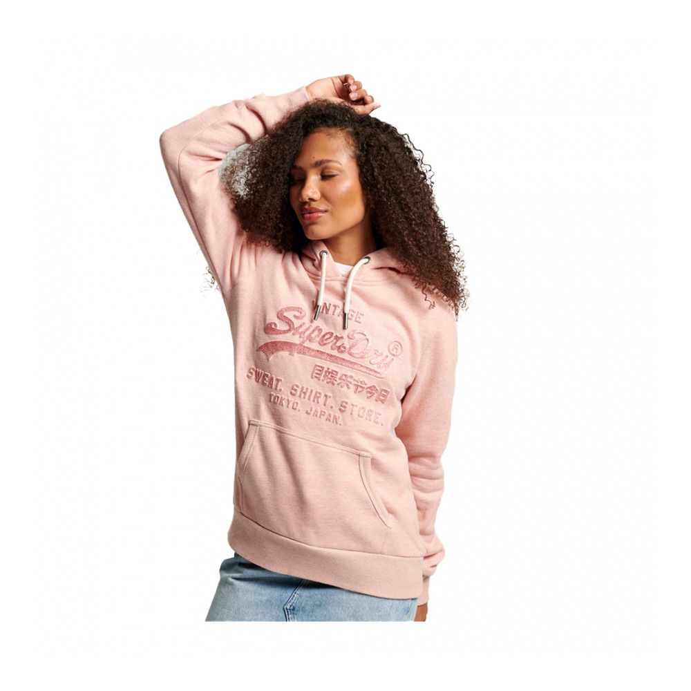 Superdry VINTAGE LOGO EMBOSS - Sweat Femme abbey peach