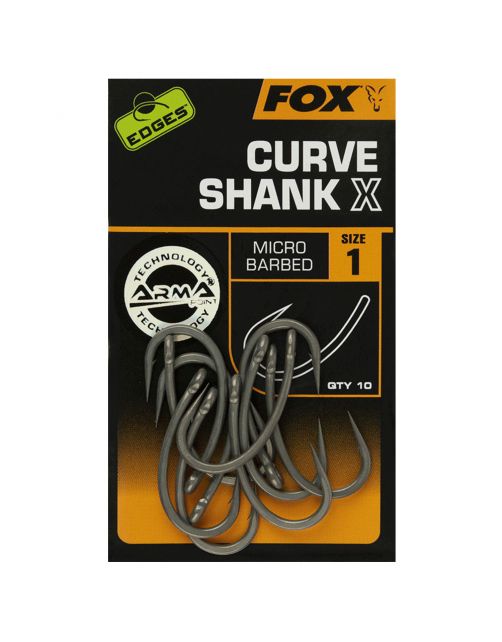 Fox Edges Curve Shank X Size 1 - Haken - Size 1