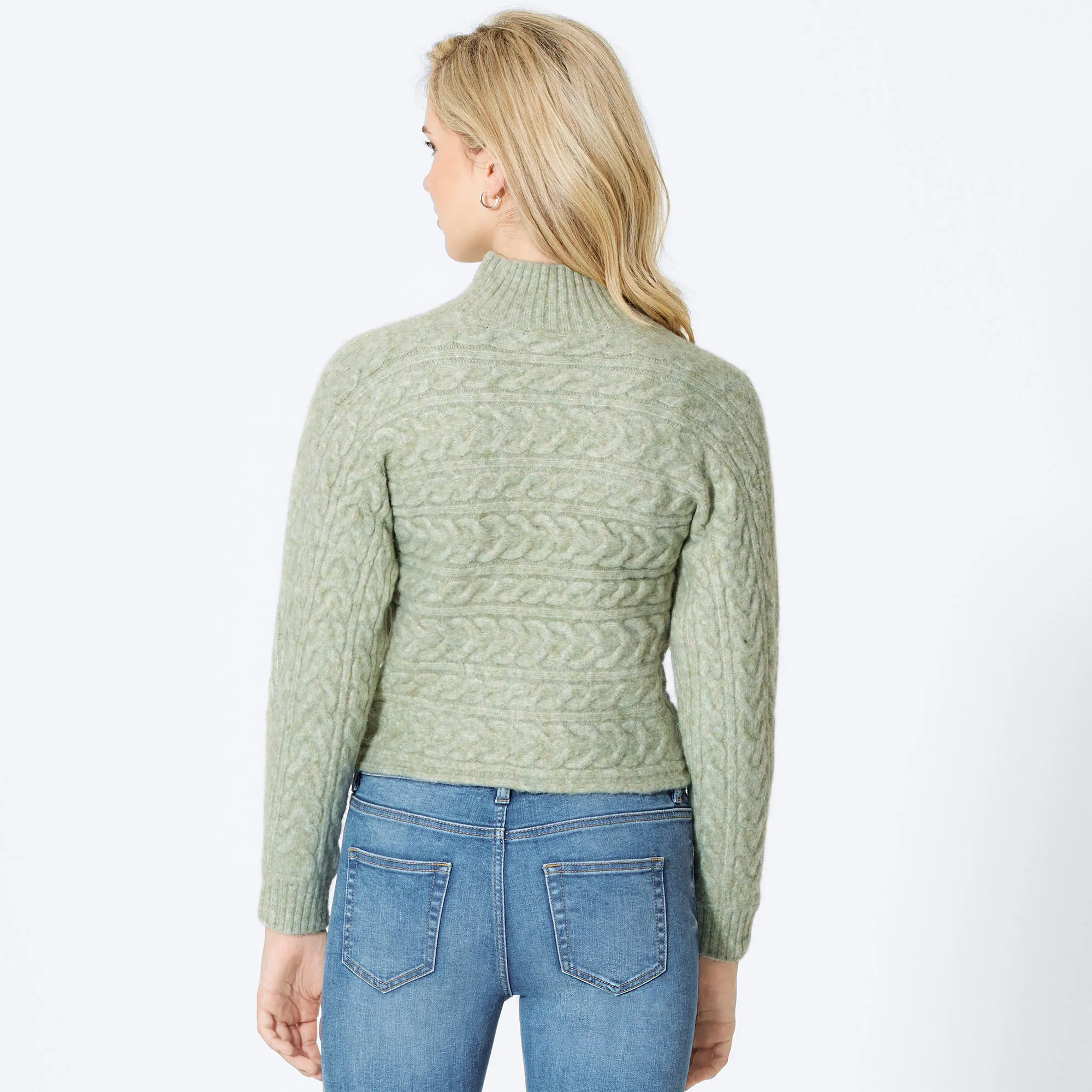 Damen-Pullover mit Zopfmuster