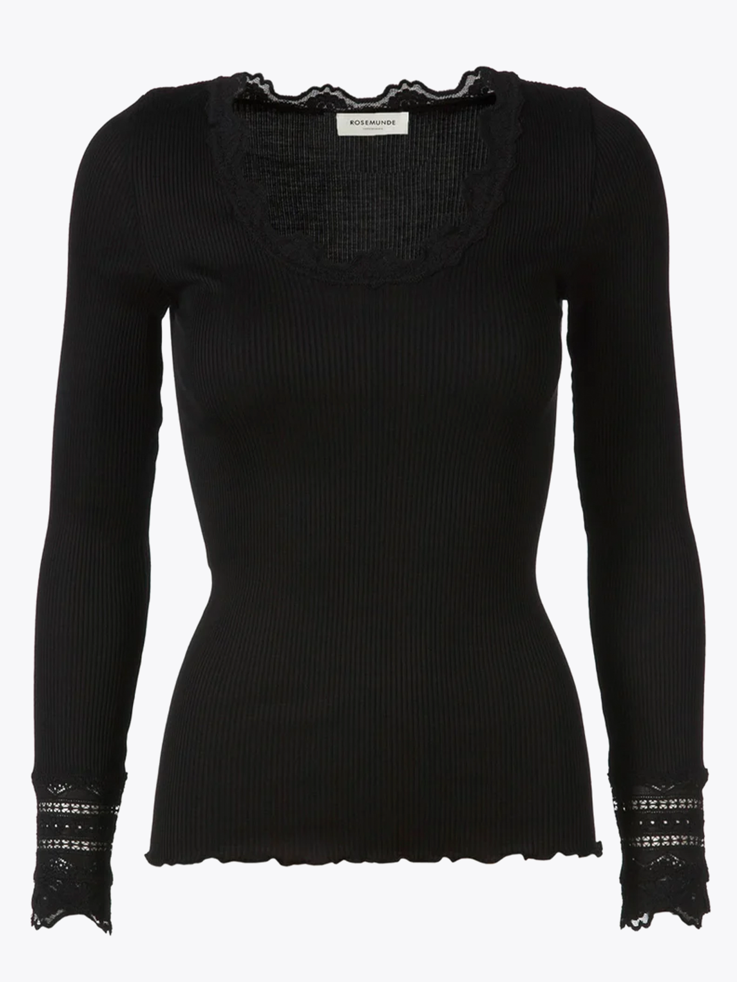 Benita Silk T-Shirt W/ Lace