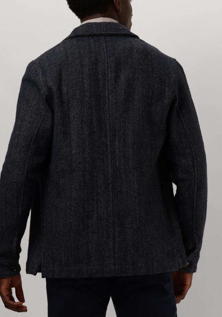donkerblauwe profuomo overshirt overshirt twill n