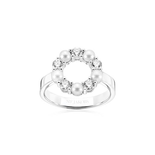 Sif Jakobs Jewellery Biella Perla Ring, Silver, 58
