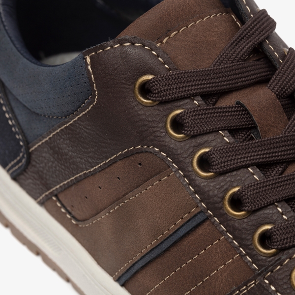 Blue Box heren sneakers bruin/blauw