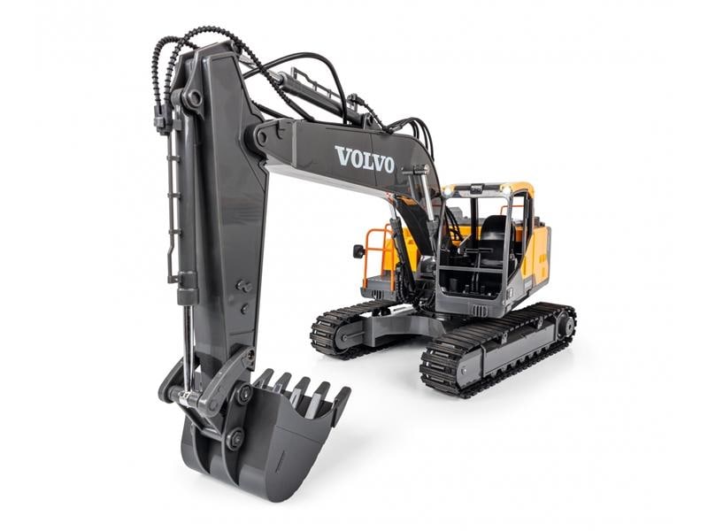 Carson Bagger Volvo 1:16, RTR Voll Funktionsfähiger Volvo Kettenbagger mit 2.4 GHz Fernsteuerung