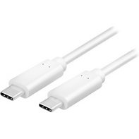 Câble USB 3.1, USB-C - USB-C mâle, 1,0 m, blanc