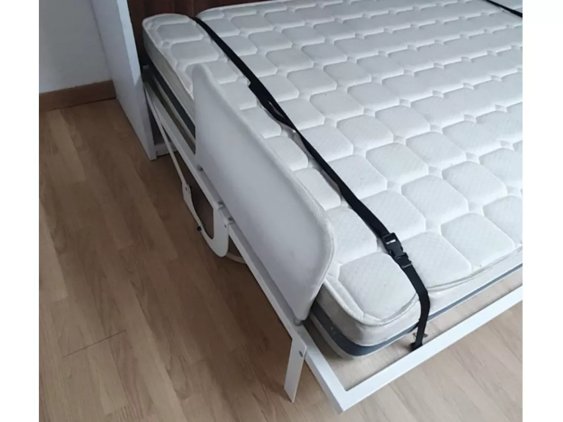 Lit escamotable superposé chêne clair 2 couchages 90x190 Spaky