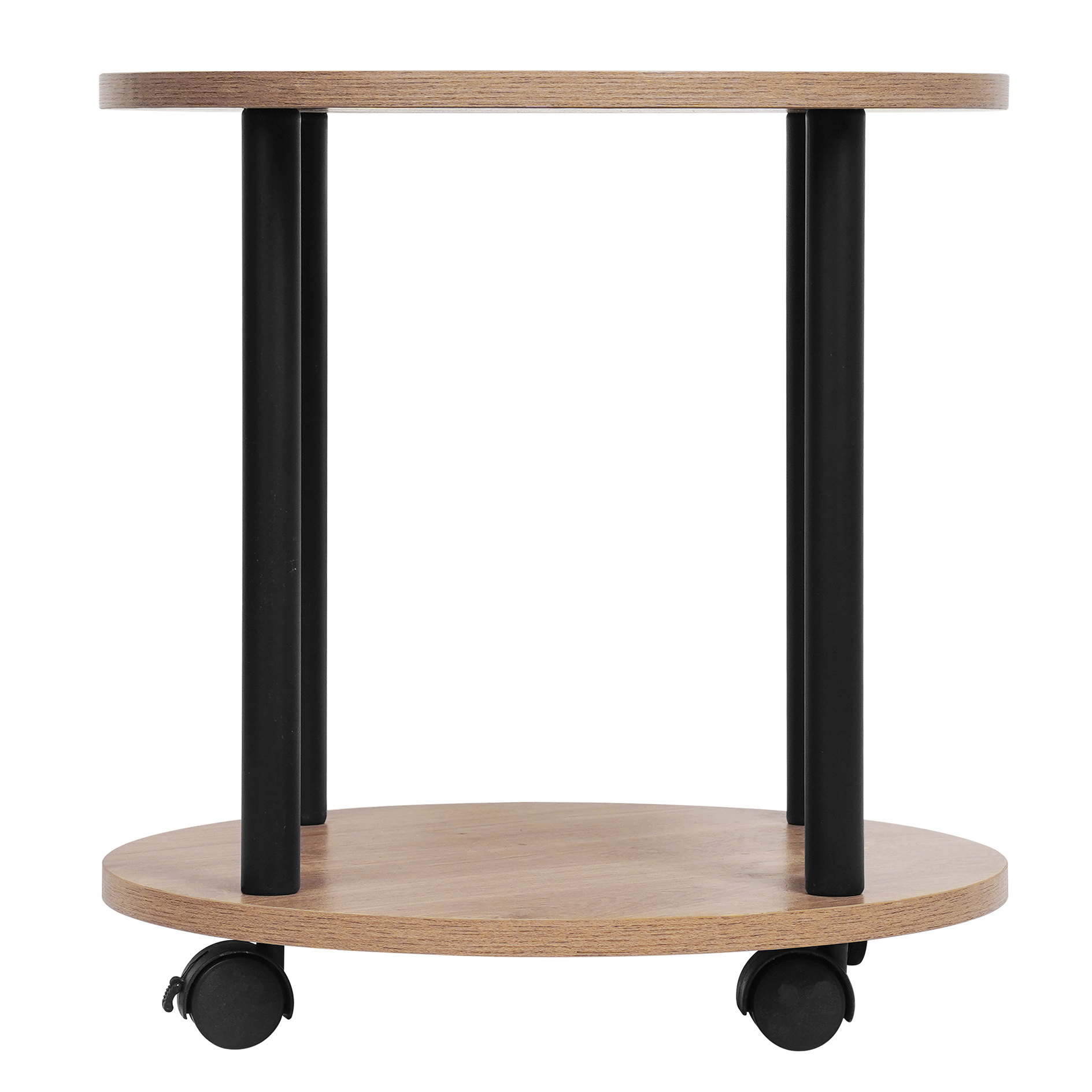 Beistelltisch - Artisan Eiche - schwarz - rollbar