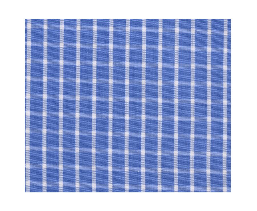 Chemise bleue à carreaux blancs - Poche - TRAVIS MC
