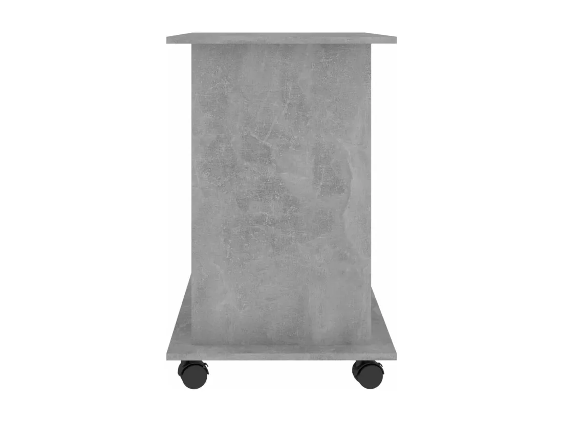 Bureau d'ordinateur Gris béton 80x50x75 cm Aggloméré