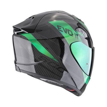 Casque Scorpion Exo EXO 1400 EVO II CARBON AIR - PLATTED - Noir / Vert