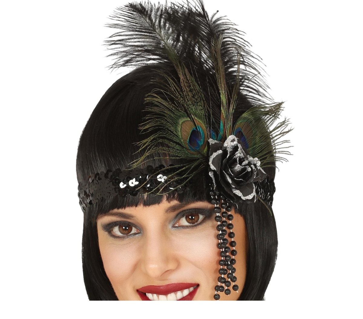 Zwarte Hoofdband Veren