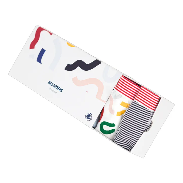 Petit Bateau Lot 5 Boxers Phosphorescents | Ecru