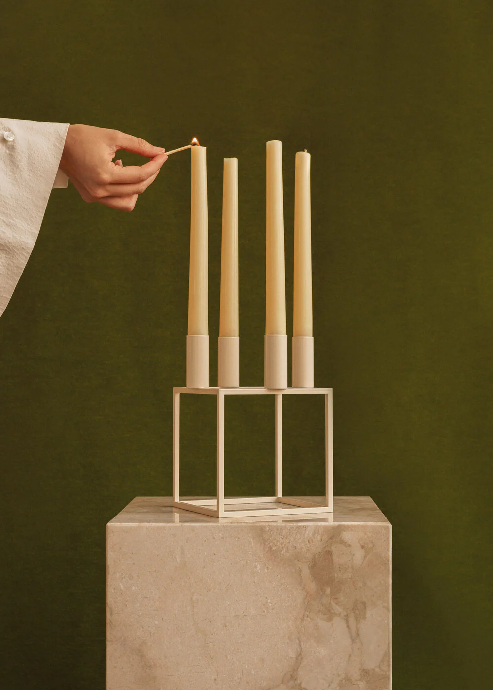 Audo Copenhagen  Kubus 4 lysestage - Ivory