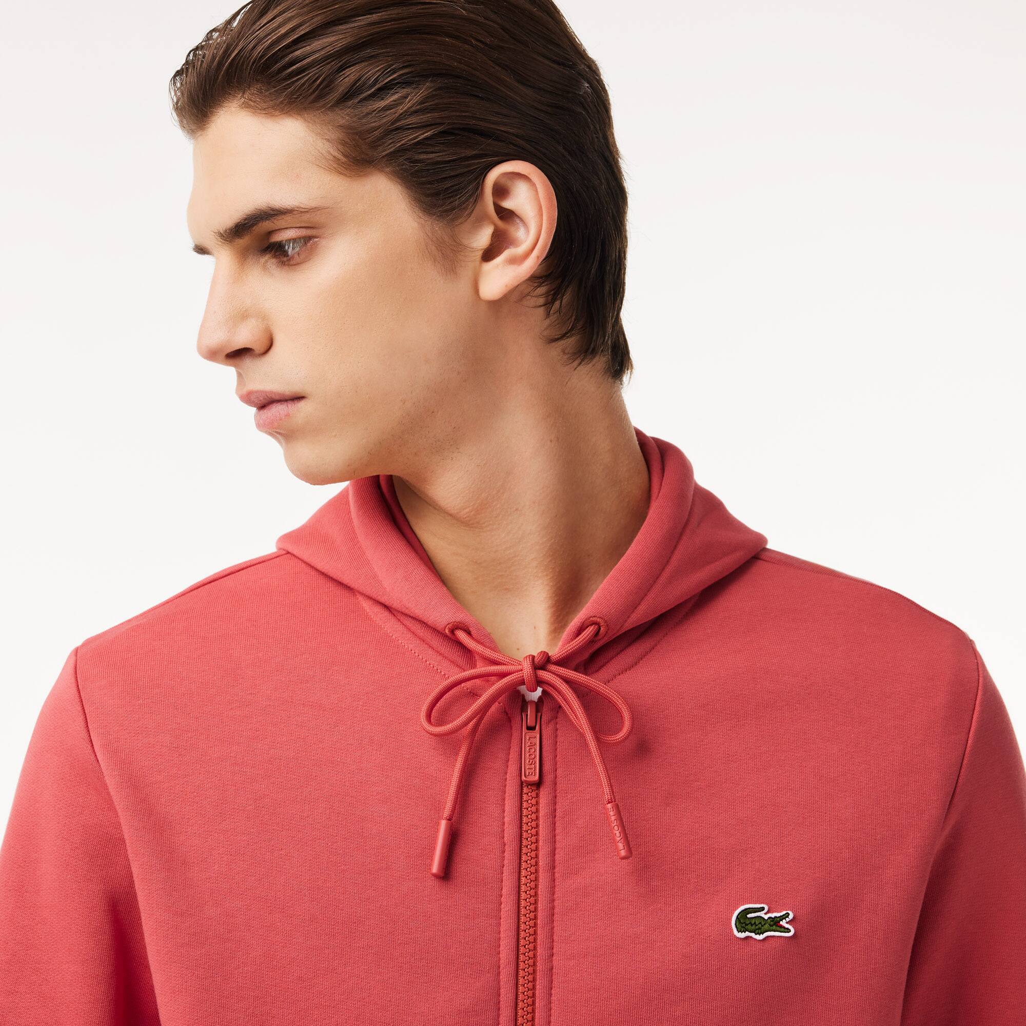 HERREN LACOSTE SWEAT-JACKE MIT KÄNGURUTASCHE AUS FLEECE Sweatshirts - Rot - Lacoste - Herren