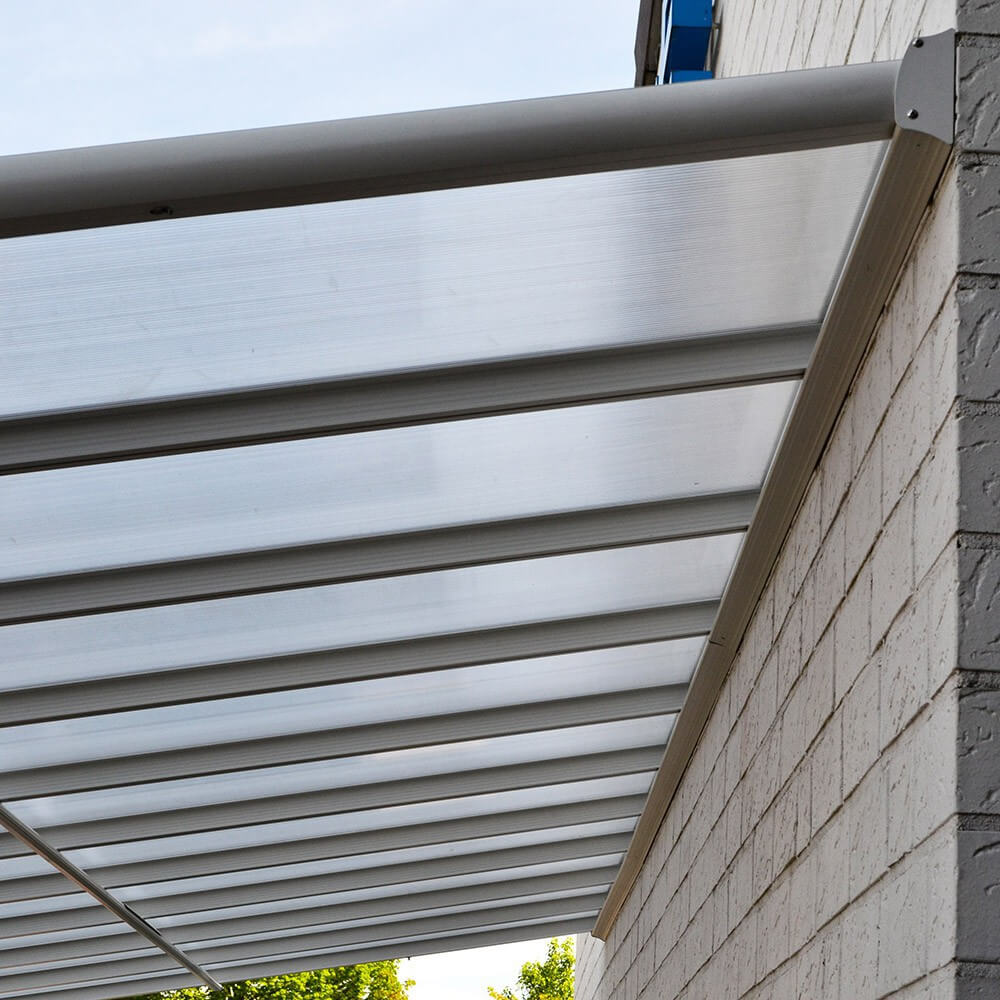 Home Deluxe - SOLIS Terrasoverkapping - Wit - B/D/H: 618 x 303 x 226/278 cm - incl. dubbelwandige polycarbonaatplaten, bevestigingsmateriaal | Carport Paviljoen Pergola