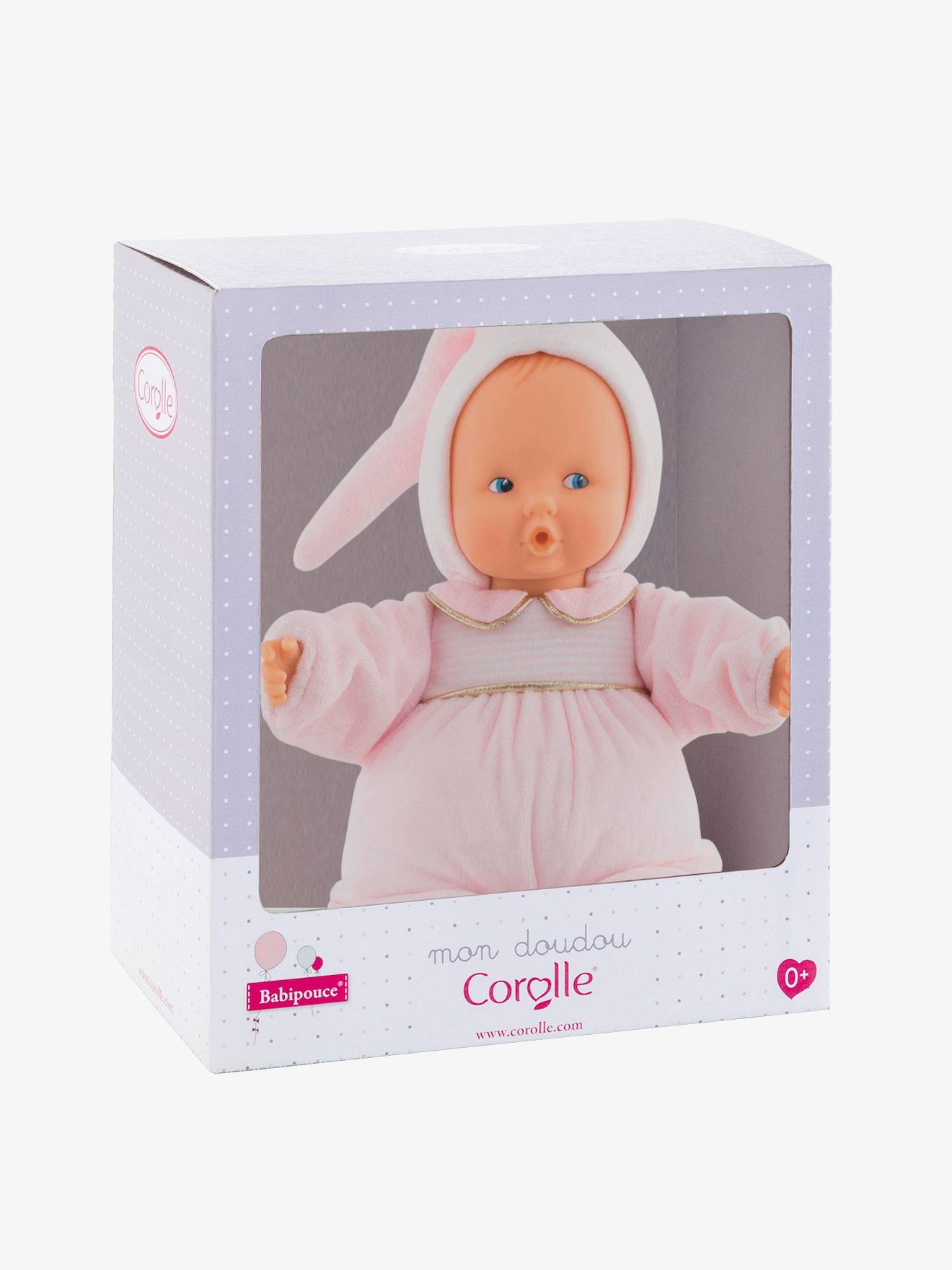 Boneca Babipouce com listras rosa Corolle