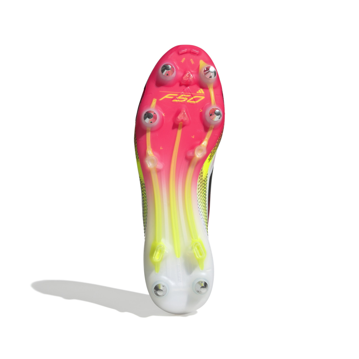 Adidas F50 Elite Veterloze IJzeren-Nop Voetbalschoenen (SG) Wit Rood Zwart Geel