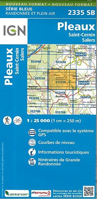 IGN - 2335 SB PLEAUX ST CERNIN SALERS 1 25 000