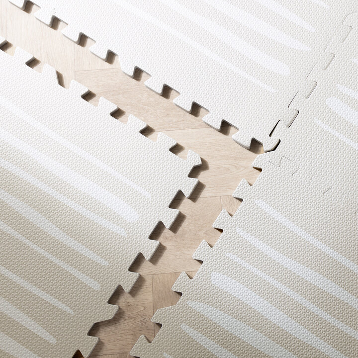 Foam puzzelmat - Alfie Stripes Grijs/Beige