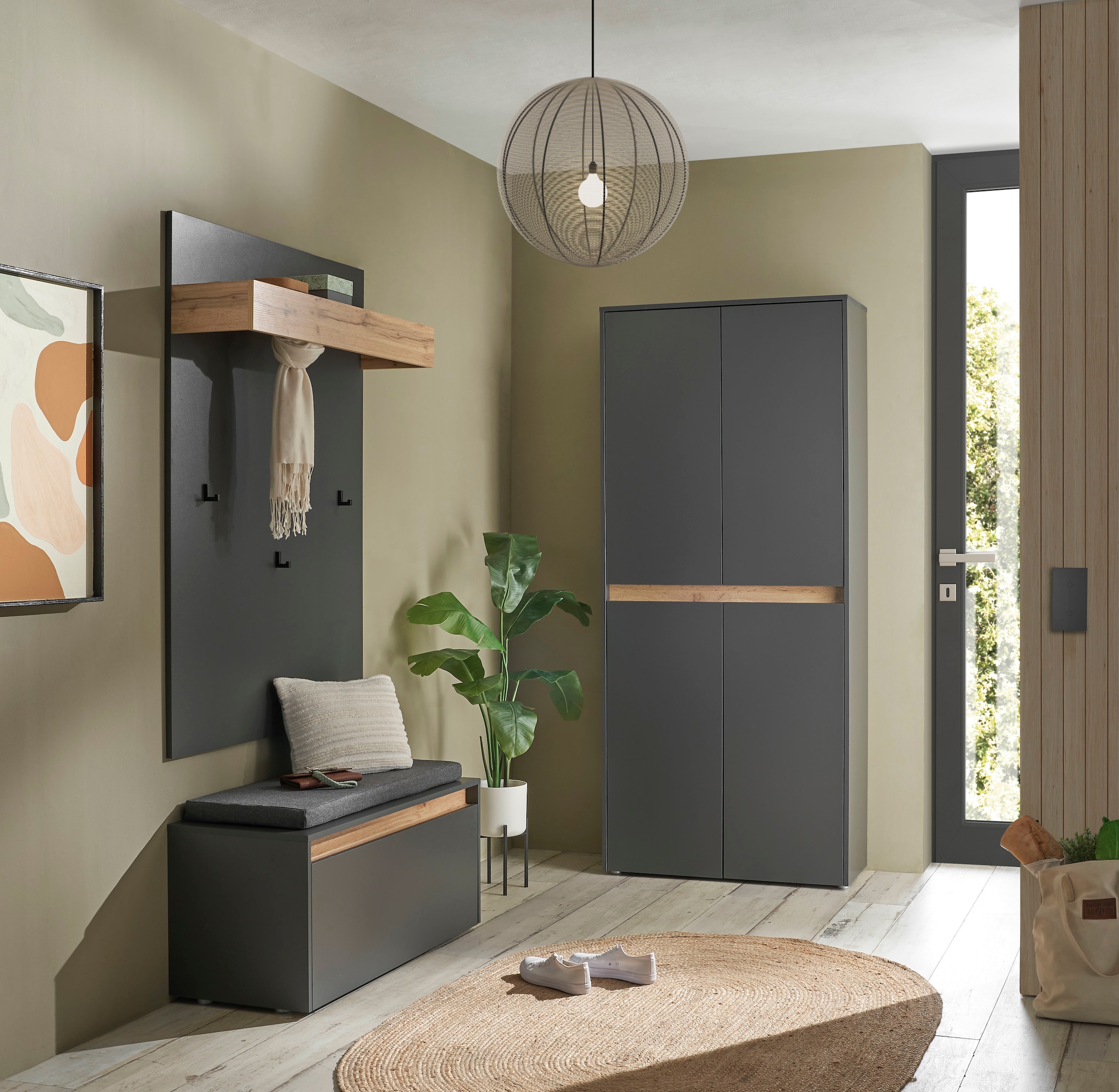INOSIGN Garderoben-Set »City/Giron, moderne Garderobe, viel Stauraum, ca. 40 Schuhe« Set, 3 Stk. tlg.