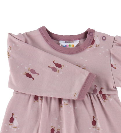 Joha Kjole - Uld/Bomuld - Light Bordeaux m. G?s