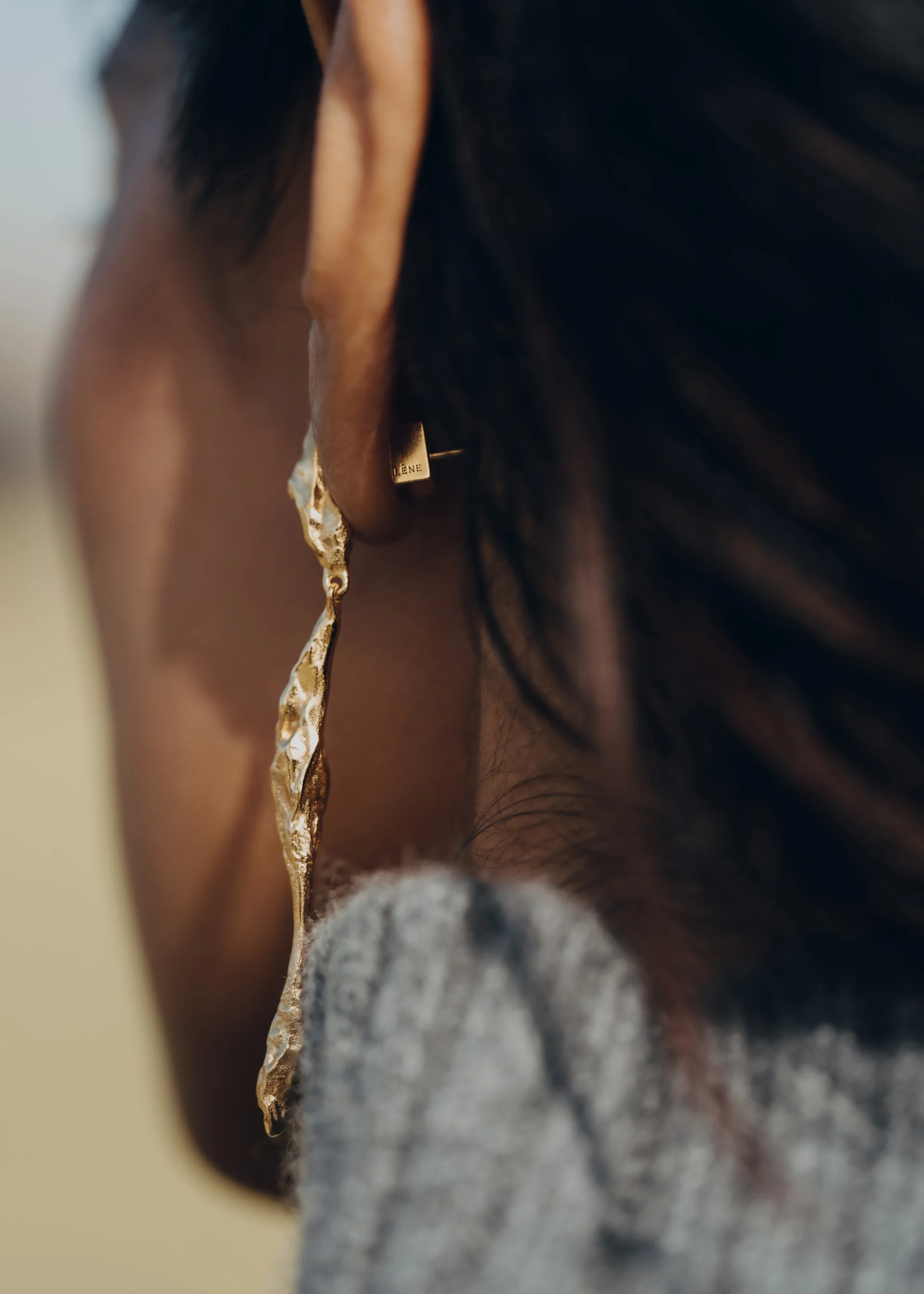 Boucles d’oreilles pendantes Eroz - Dorée à l’or 24 carats