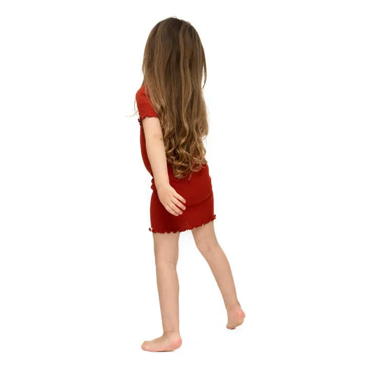 Minimalisma Robe en Soie Bird | Rouge