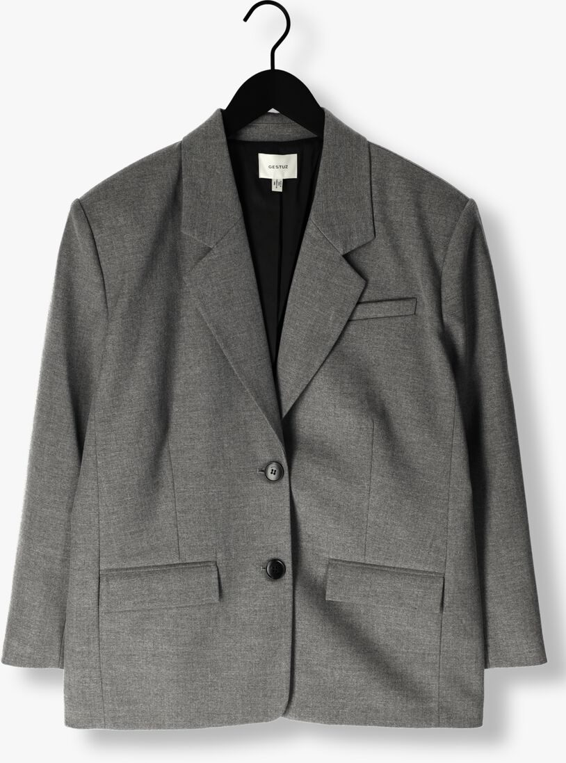 donkergrijze gestuz blazer gzpaula melange oz blazer