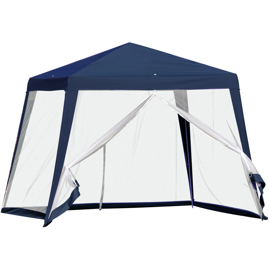 Outsunny Pavillon mit Moskitonetz blau