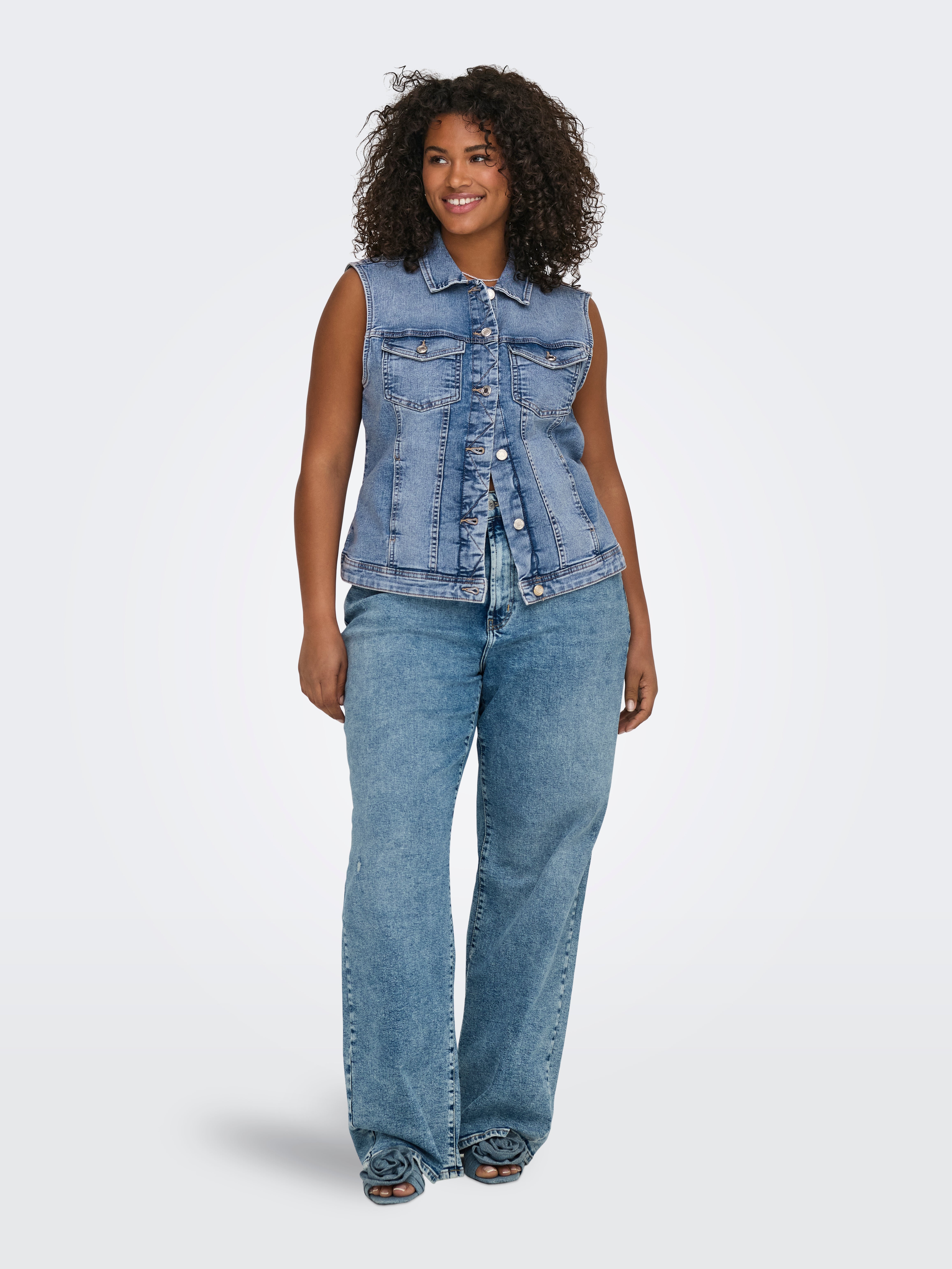 CARWESPA Jeansweste Light Blue Denim