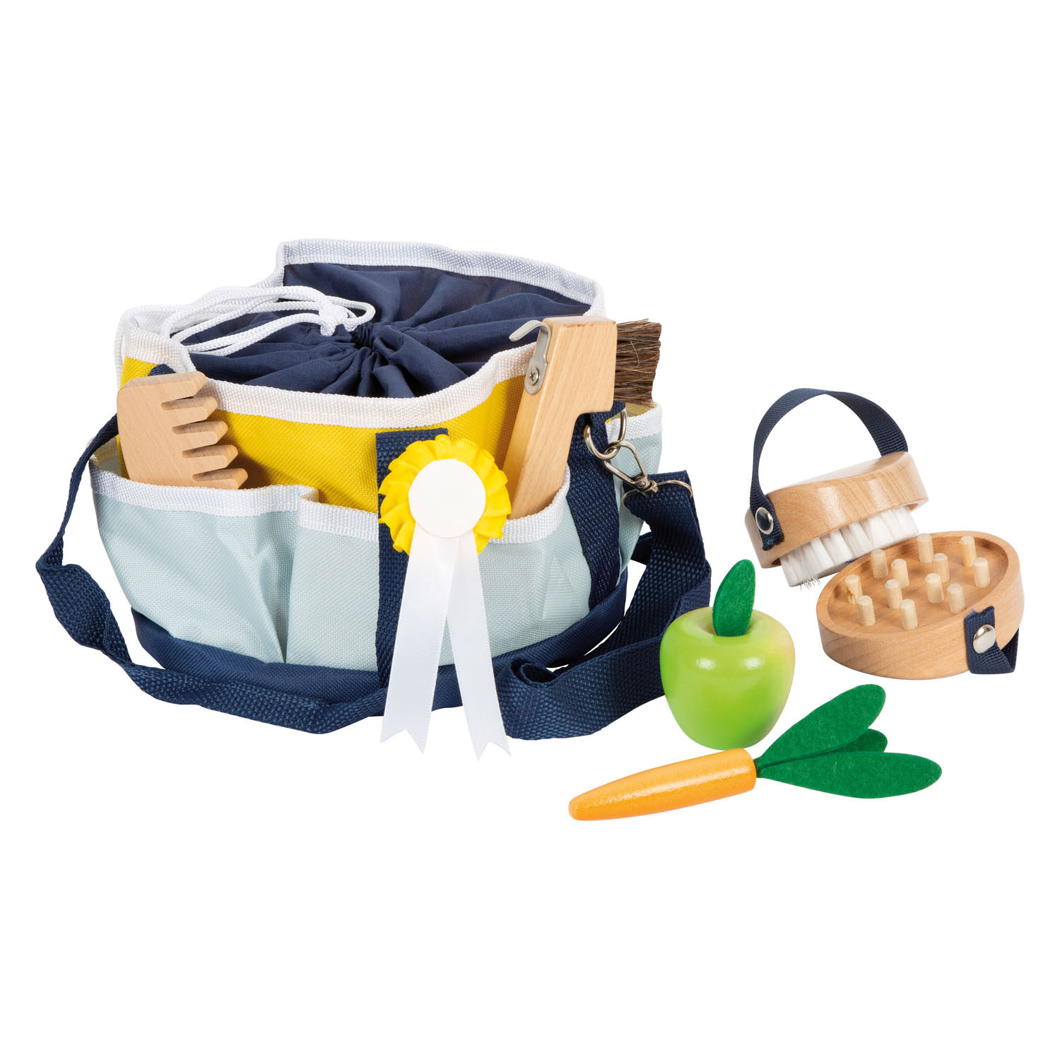 Small Foot - Houten Paardenverzorgingsset met Tas, 8dlg.