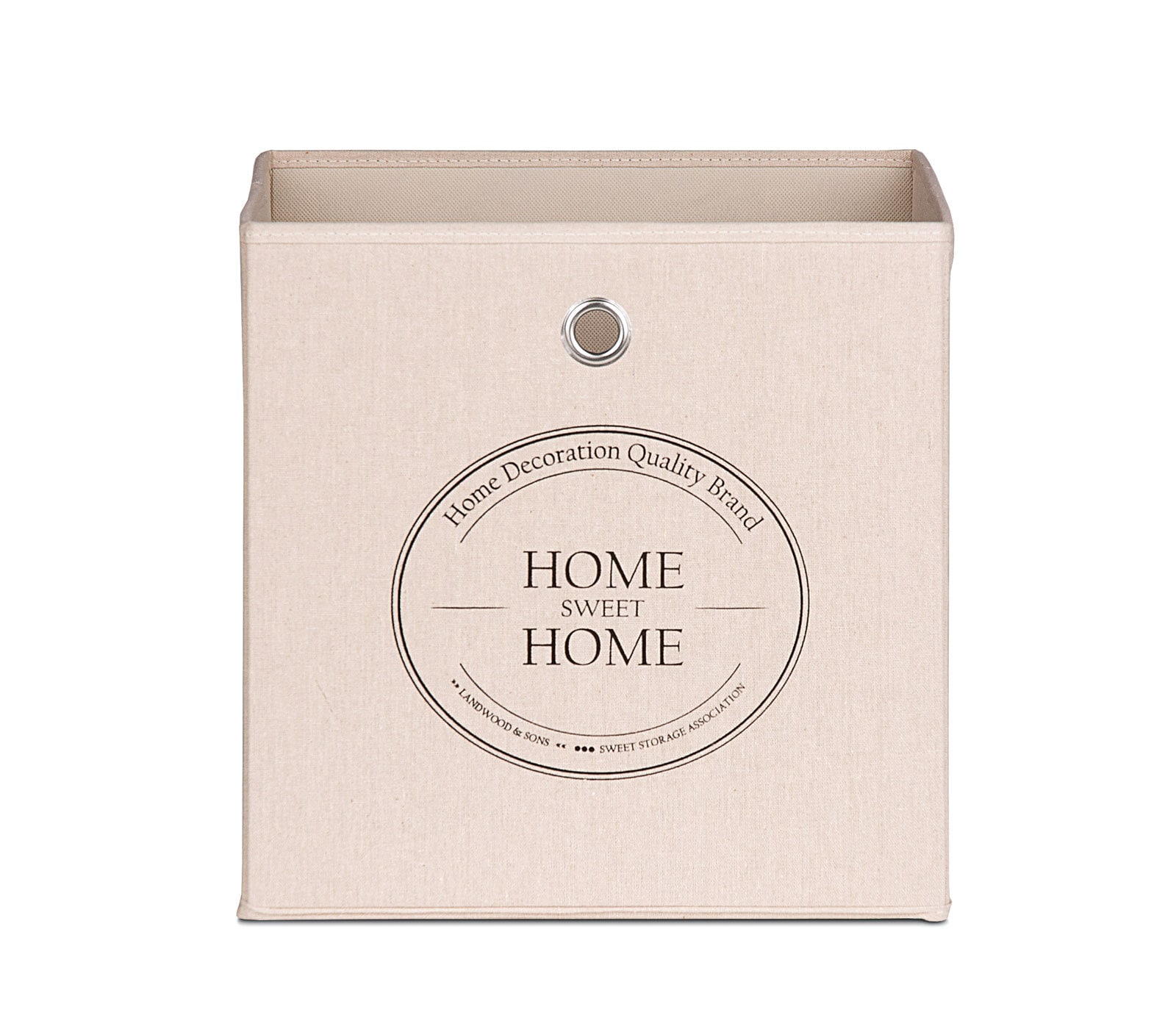 Faltbox Home sweet Home Beige 32 x 32 x 32 cm