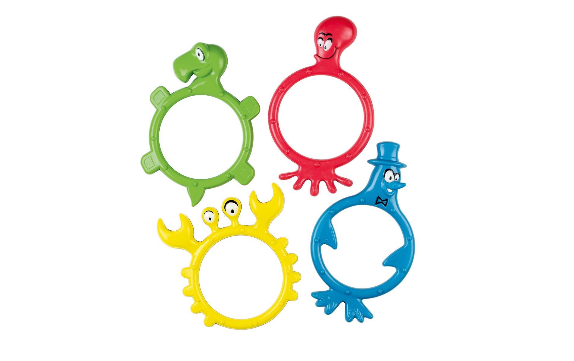 Tauchringe Monster 4 StückTauchtiere