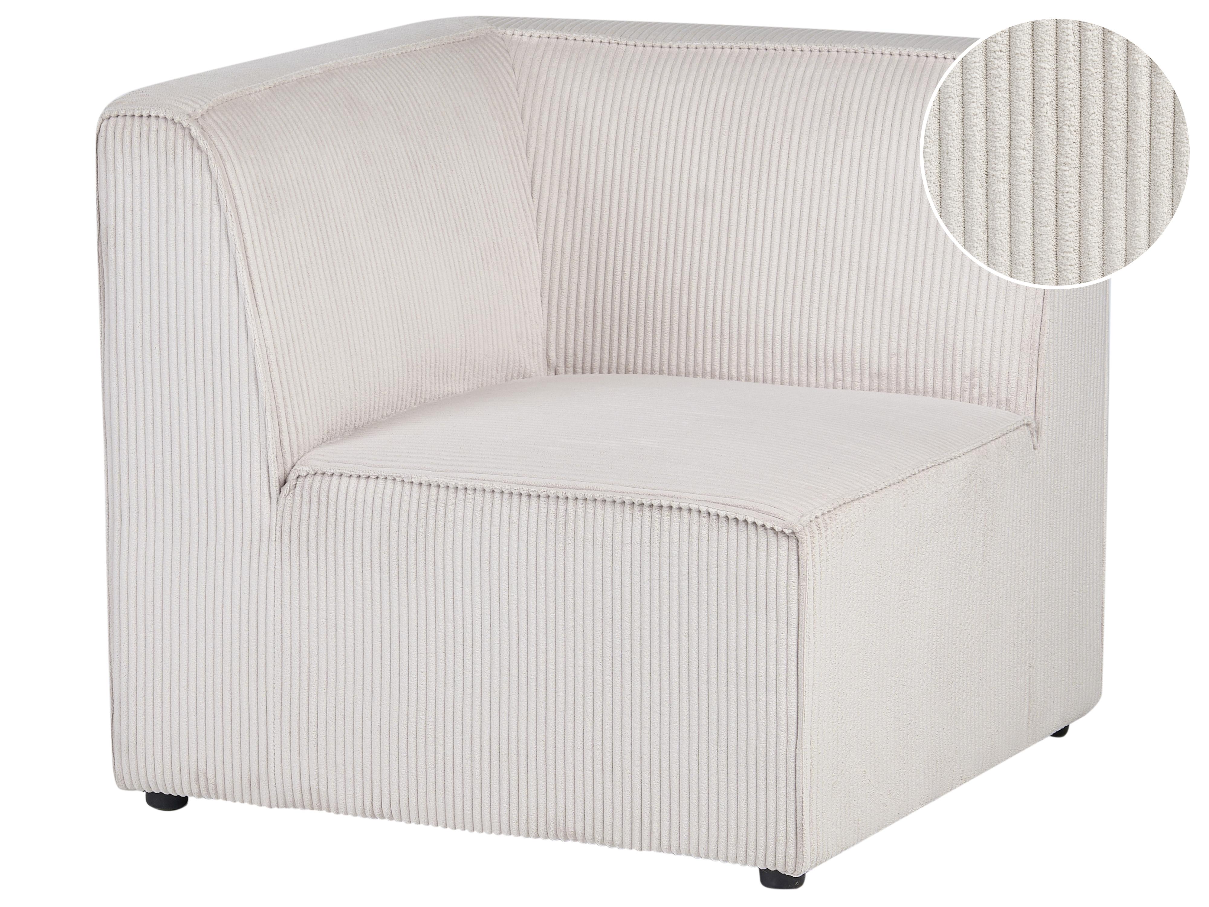 Hoekmodule LEMVIG Corduroy Beige linkszijdig