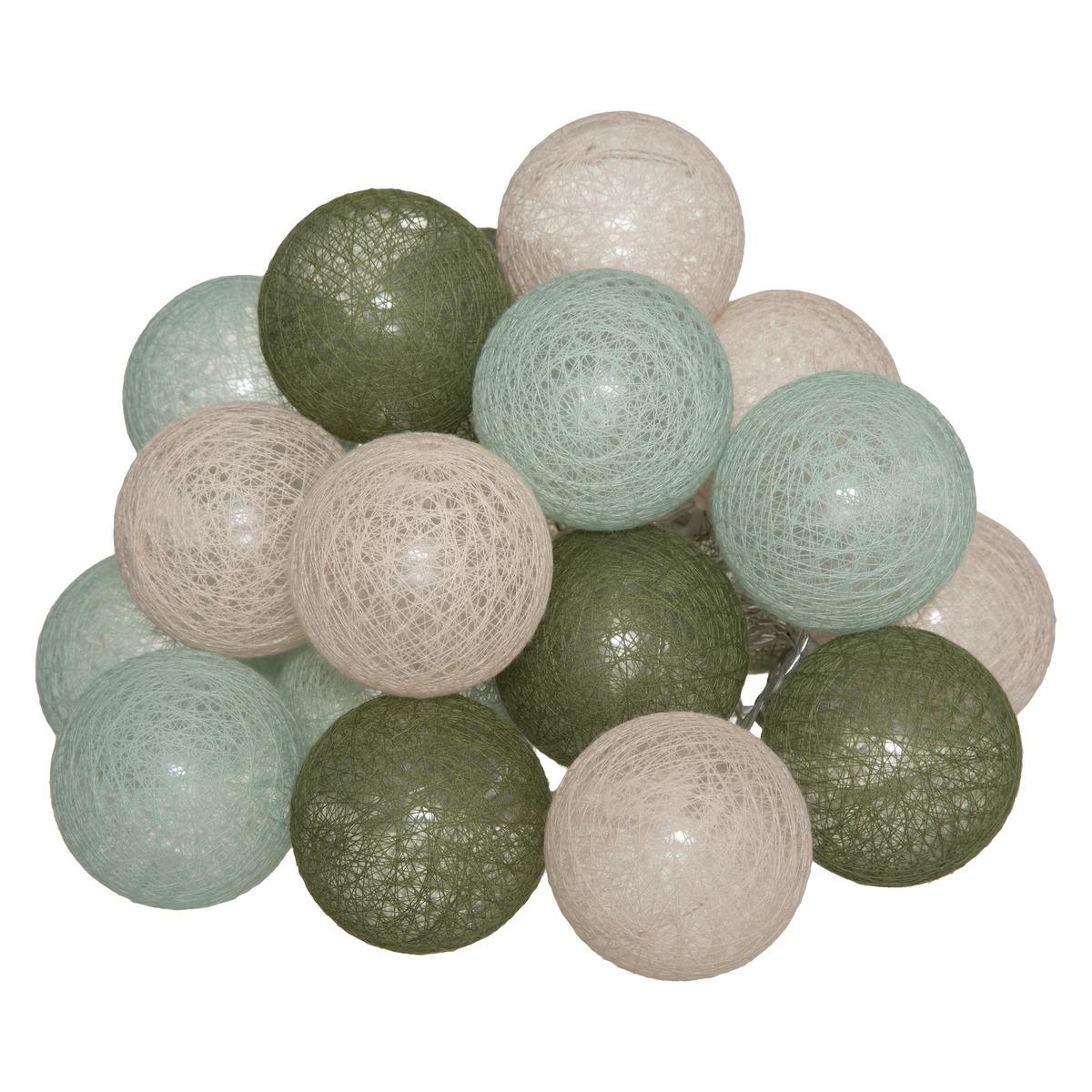 GUIRLANDE LED SECTEUR 20 BOULES ARMY D.6CM