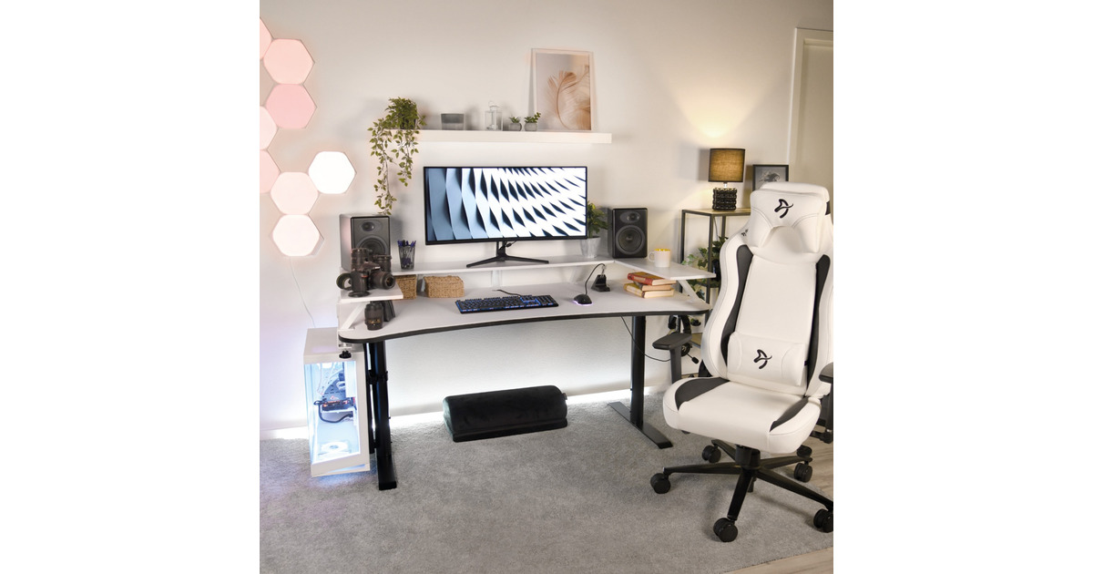 ArozziArena Desk Riser Small - White bevestiging  (Wit)